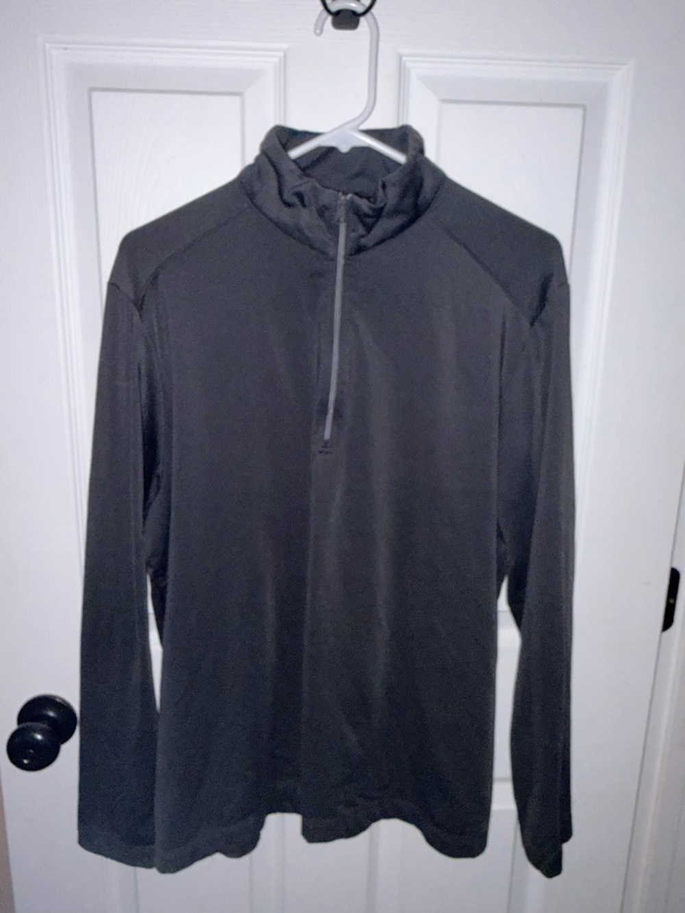 Greg Norman Mens Golf Play Dry Stretch Quarter Zip Pullover Charcoal Grey Size L